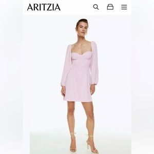 NWT Aritzia Novelle Pink Long Sleeve Dress